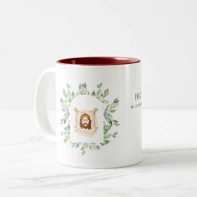 Heiliges Gesicht der Tasse Jesu (Vorderseite Links)