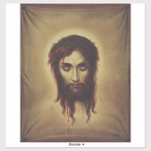 Heiliges Gesicht Jesu Christi Aufkleber (Blatt)