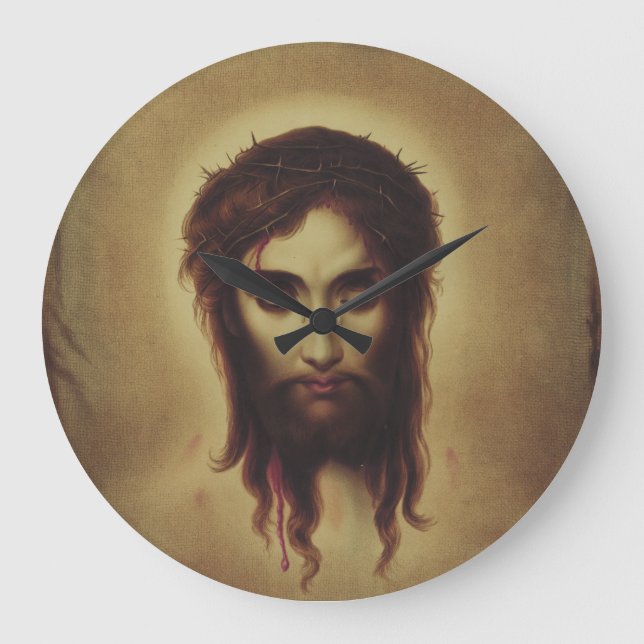 Heiliges Gesicht Jesu Große Wanduhr (Vorderseite)