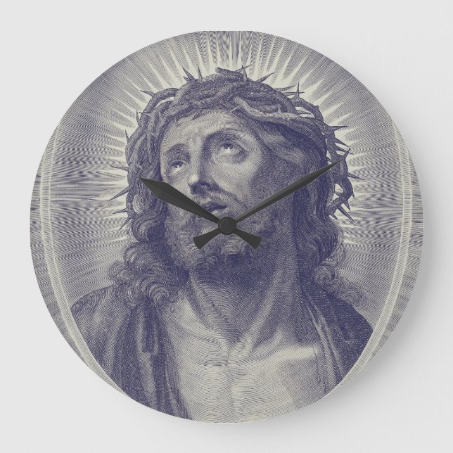 Heiliges Gesicht Jesu Große Wanduhr (Vorderseite)