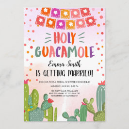 Heiliges Guacamole-Kaktus-Fiesta-Brautparty Einladung