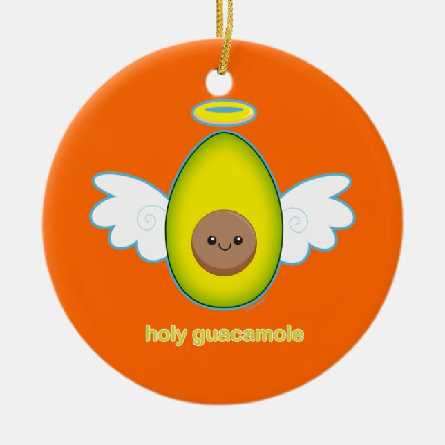 Heiliges Guacamole Keramik Ornament (Vorne)