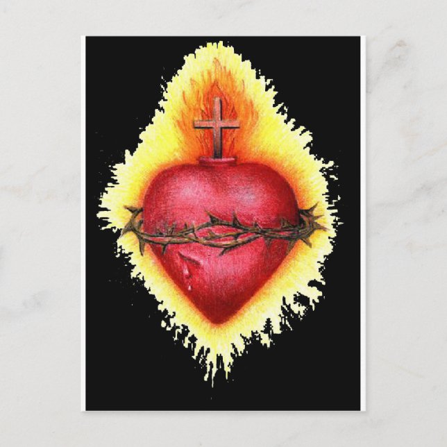 Heiliges Herz 2 Postkarte (Vorderseite)