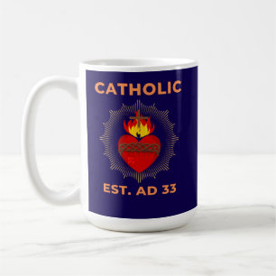 Heiliges Herz AD 33 Katholischer Becher Kaffeetasse