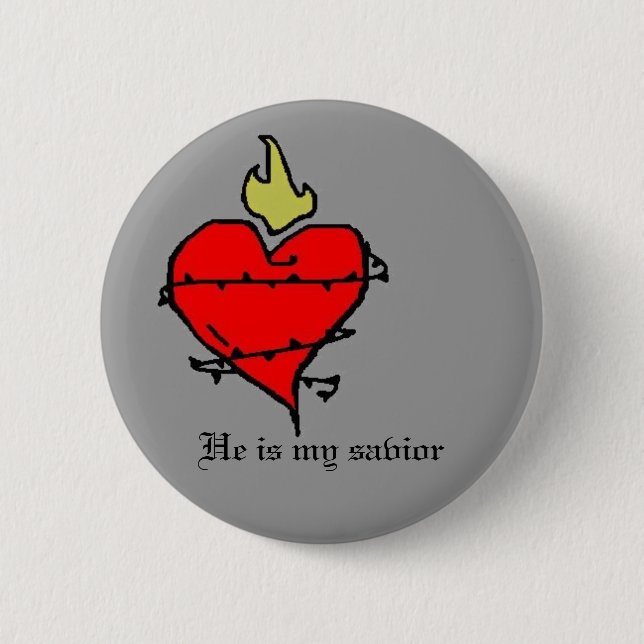 Heiliges Herz Button (Vorderseite)
