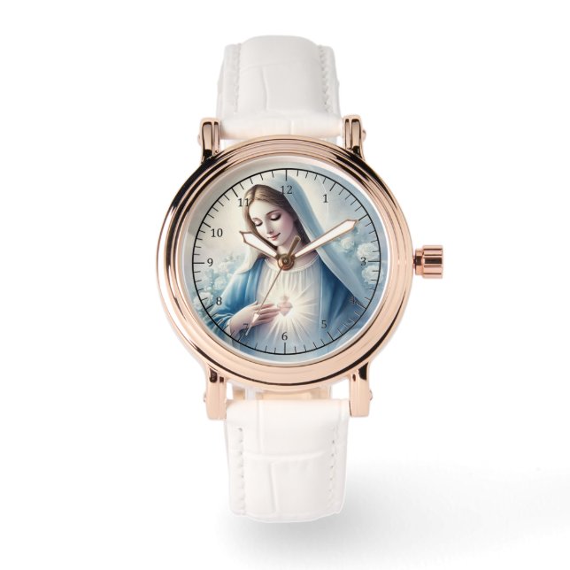 Heiliges Herz der Jungfrau Mary Armbanduhr (Vorderseite)