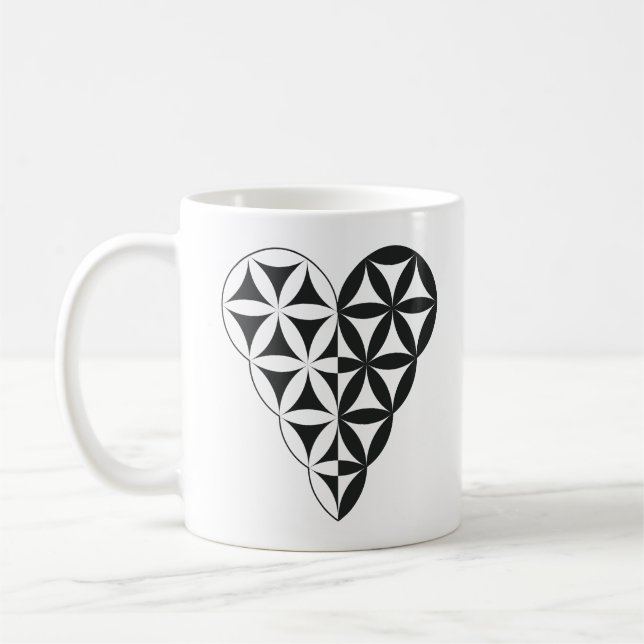 Heiliges Herz - Herz des Lebens, Dualwh/Bl. Kaffeetasse (Links)