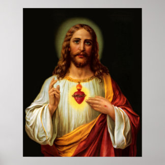 Heiliges Herz Jesu 2 Print Poster