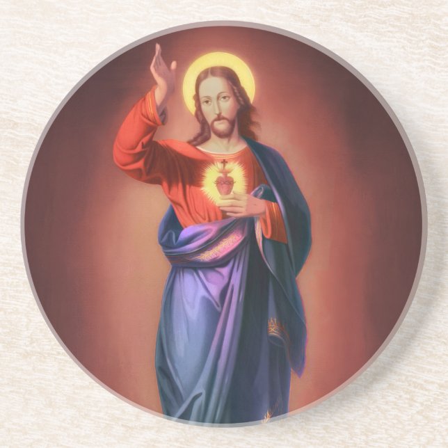 Heiliges Herz Jesu Christi Getränkeuntersetzer (Vorne)