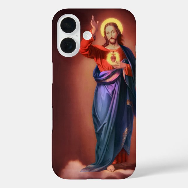 Heiliges Herz Jesu Christi iPhone 16 Hülle (Rückseite)