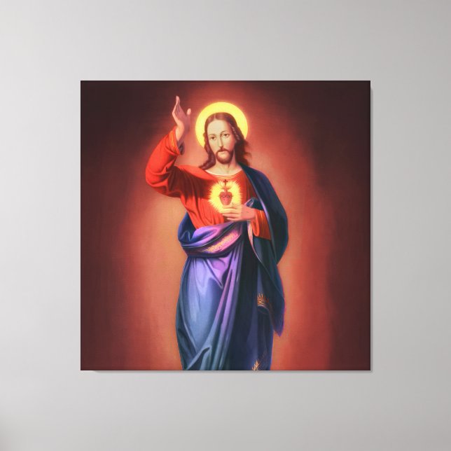 Heiliges Herz Jesu Christi Leinwanddruck (Vorderseite)