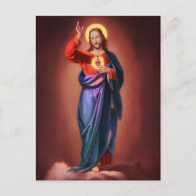 Heiliges Herz Jesu Christi Postkarte (Vorderseite)