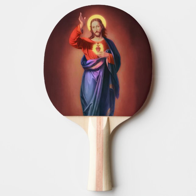 Heiliges Herz Jesu Christi Tischtennis Schläger (Vorderseite)