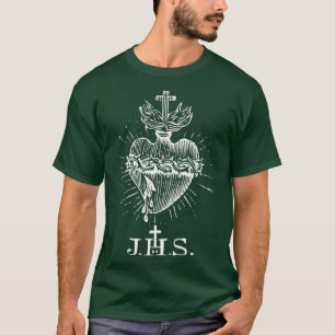 Heiliges Herz Jesu Christi Vintag katholisch T-Shirt