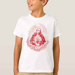 Heiliges Herz Jesu Christi Vintage Kunst Katholik  T-Shirt