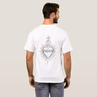 Heiliges Herz Jesu - Christliche Line-Art T-Shirt