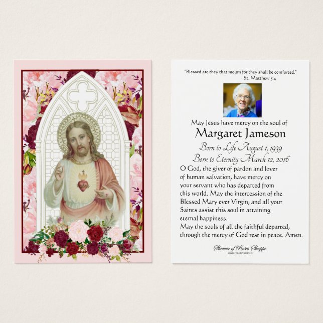 Heiliges Herz Jesu floralkatholische Beerdigung (Vorne & Hinten)