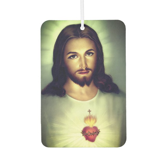 Heiliges Herz Jesu Fotos Auto Luft Freshener Autolufterfrischer (Vorderseite)