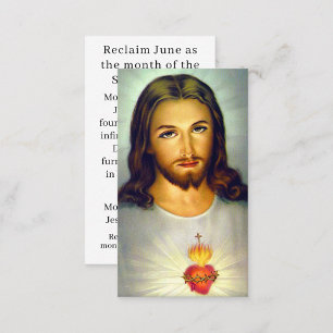 Heiliges Herz Jesu Gebetskarte Telefonnummerkarte