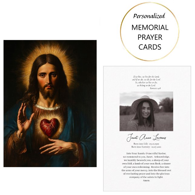 Heiliges Herz Jesu katholische Beerdigung Gebetska Platzkarte (Von Creator hochgeladen)