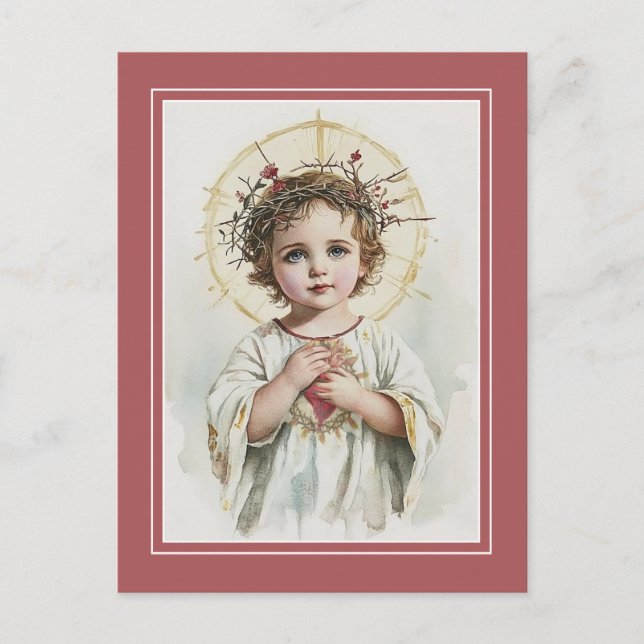 Heiliges Herz Jesu, katholische, göttliche Barmher Postkarte (Vorderseite)