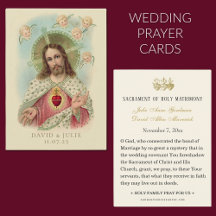 Heiliges Herz Jesu Katholische Hochzeitskarta