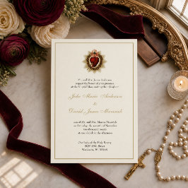 Heiliges Herz Jesu Katholischer Hochzeitskombo Einladung