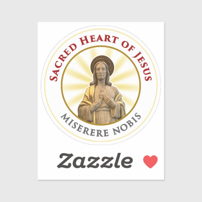 Heiliges Herz Jesu Miserere Nobis Aufkleber (Blatt)