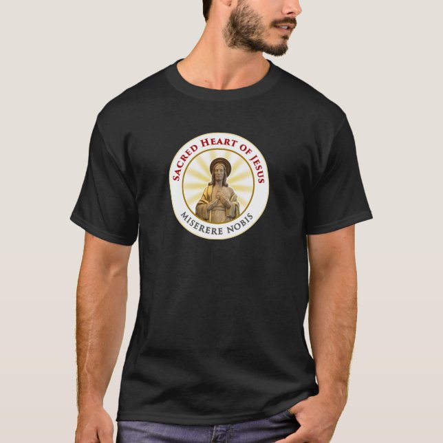 Heiliges Herz Jesu Miserere Nobis T-Shirt (Vorderseite)