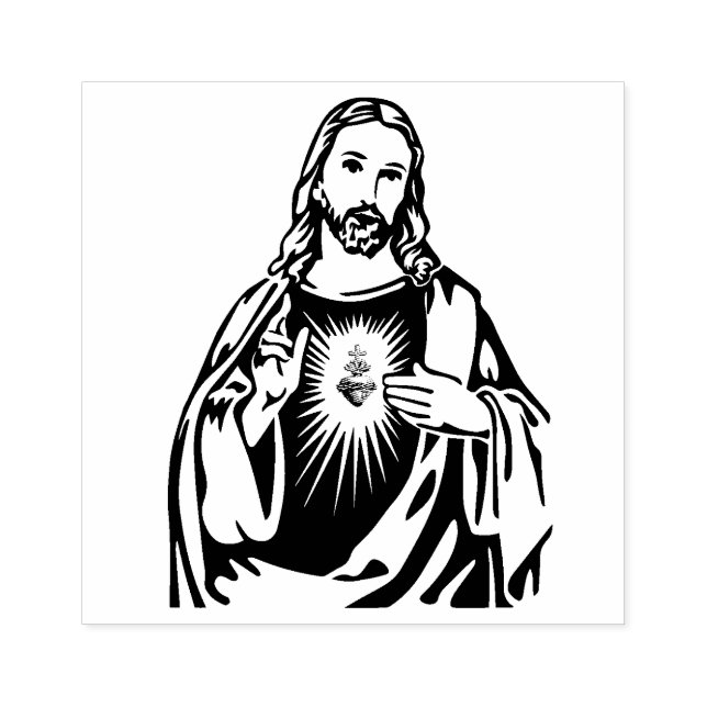 Heiliges Herz Jesu Religiös-katholisch Gummistempel (Prägung)