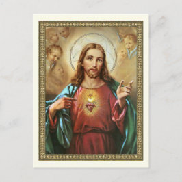 Heiliges Herz Jesu Religiös Vintag Postkarte
