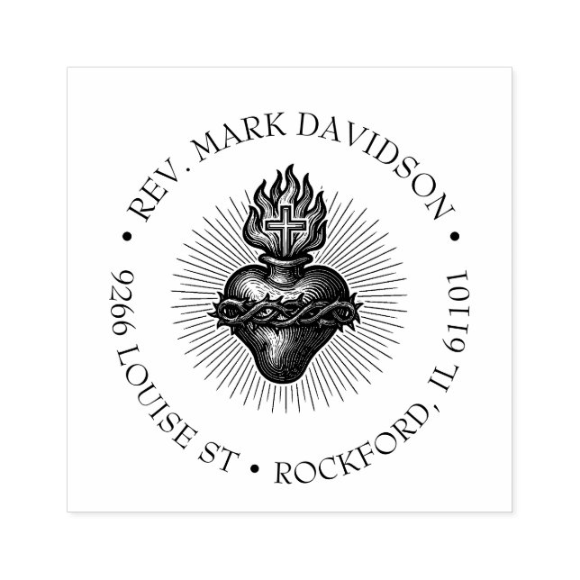 Heiliges Herz Jesu Religiöse göttliche Barmherzigk Gummistempel (Prägung)