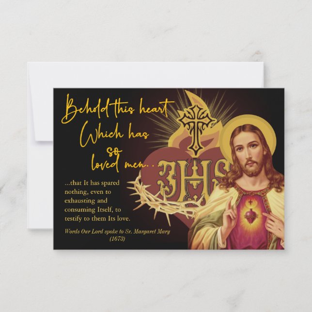 Heiliges Herz Jesu Religiöse göttliche Barmherzigk Mitteilungskarte (Vorderseite)