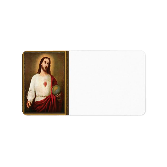 Heiliges Herz Jesu Rückkehrlabel Adressaufkleber (Vorne)