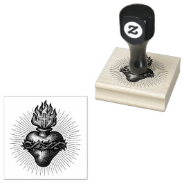 Heiliges Herz Jesu Traditionell katholisch Gummistempel