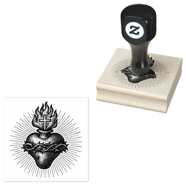 Heiliges Herz Jesu Traditionell katholisch Gummistempel (Stempel)