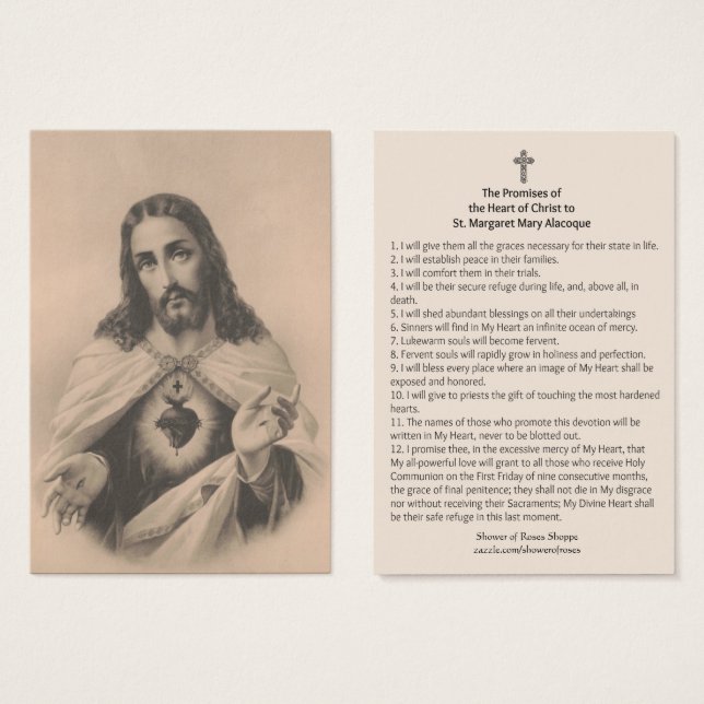Heiliges Herz Jesu verspricht St. Margaret Mary (Vorne & Hinten)