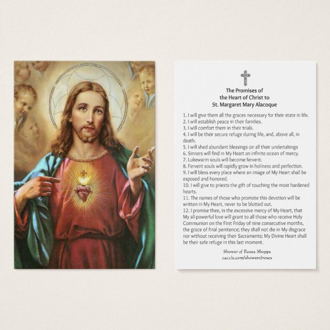 Heiliges Herz Jesu verspricht St. Margaret Mary (Vorne & Hinten)