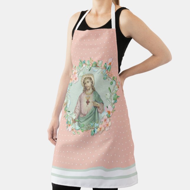 Heiliges Herz Jesus Eucaylptus Floral Religiös Schürze (InSitu)