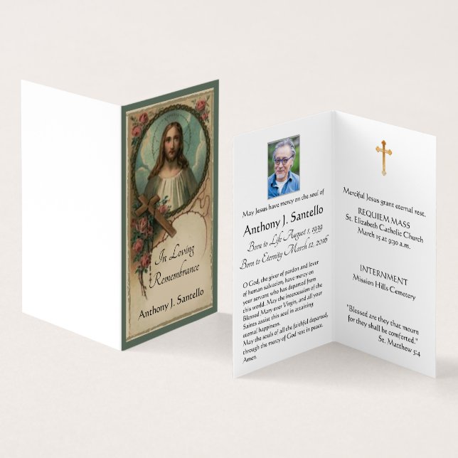 Heiliges Herz Jesus katholische Beerdigung Heilige Visitenkarten (Innenseite und Außenseite)