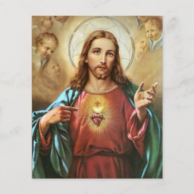 Heiliges Herz Jesus Religiöse Traditionelle kathol (Vorderseite)