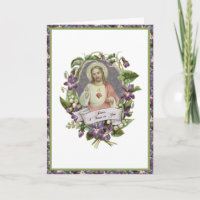 Heiliges Herz Jesus Violet Vintages Gebet