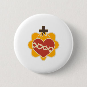 Heiliges Herz katholisch Button
