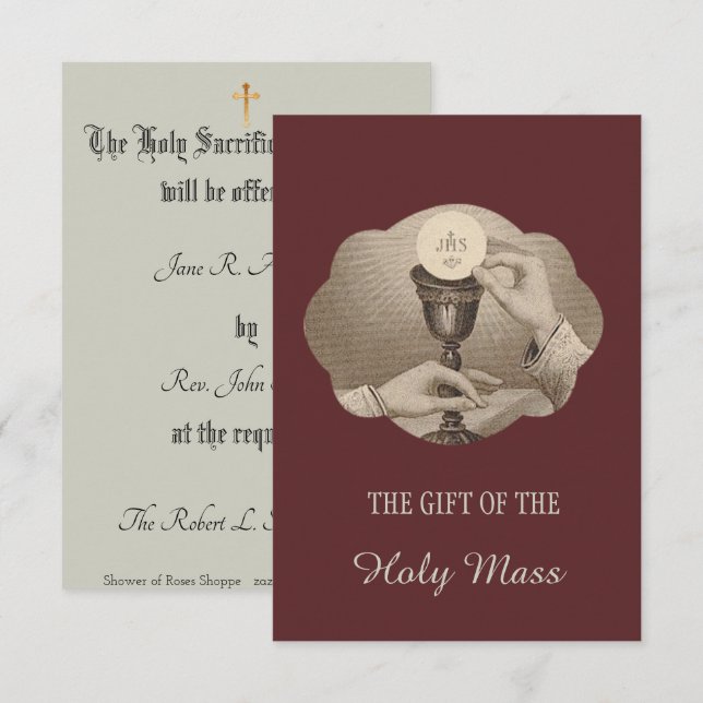 Heiliges Herz-katholisches Einladung (Vorne/Hinten)