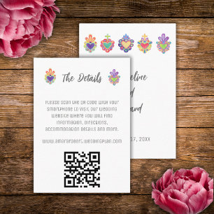 HEILIGES HERZ, MEXIKANISCHE HERZ-UHRSCHEIBE VISITENKARTE