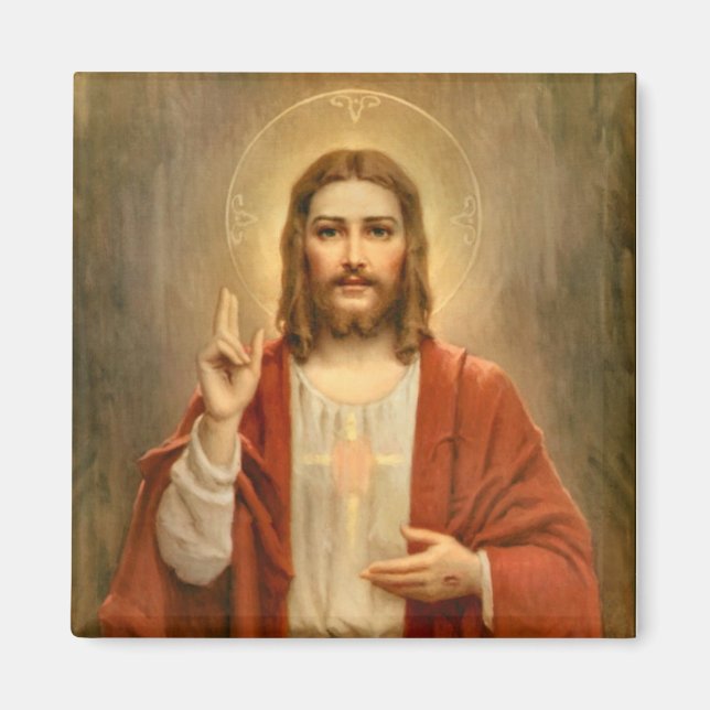 Heiliges Herz mit Halo Magnet (Vorne)