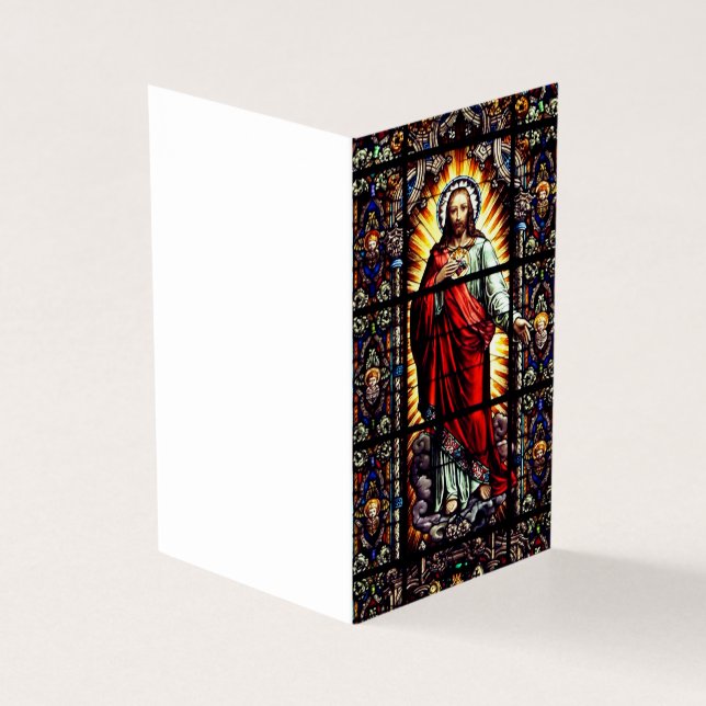 Heiliges Herz Religiöse katholische Beerdigung Hei Visitenkarten (Vorderseite)