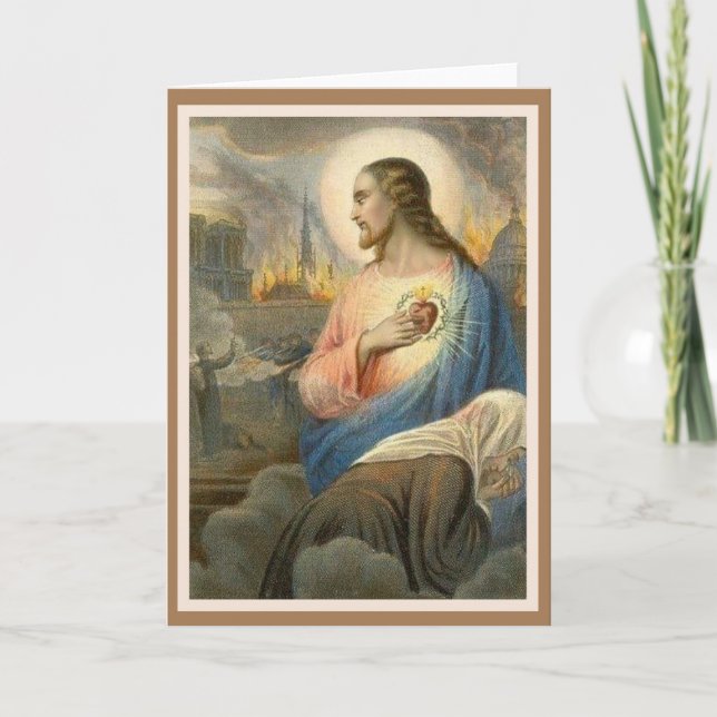 Heiliges Herz religiösen Gebets Jesuss Notre Dame Karte (Vorderseite)