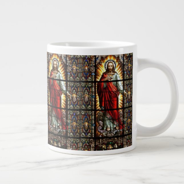 Heiliges Herz von Jesu Festglas Jumbo-Tasse (Rechts)
