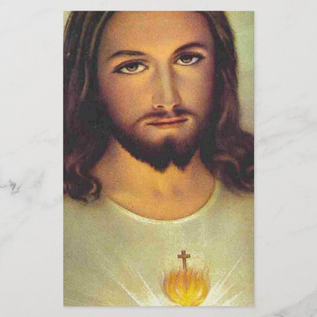 Heiliges Herz von Jesus Briefpapier (Vorderseite)